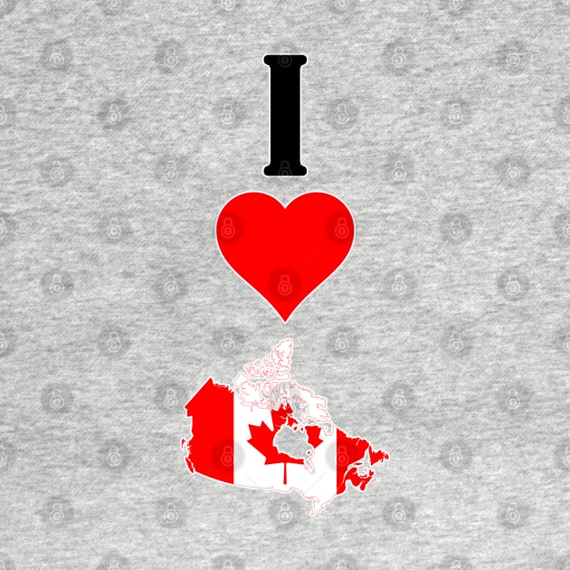 I Love Canada Vertical I Heart Country Flag Map by Sports Stars ⭐⭐⭐⭐⭐